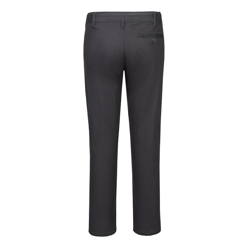 Chargez l'image dans la visionneuse de la galerie, S232 - Pantalon Chino Slim Stretch extensible, Gris Métal, vue de dos # Couleur_Gris Métal

