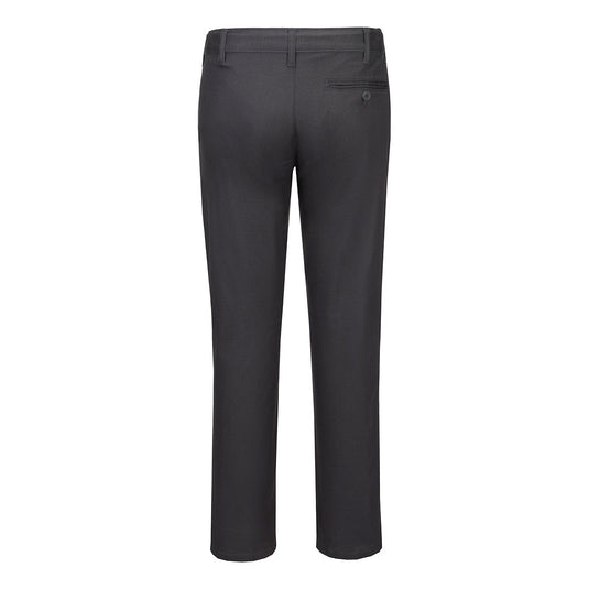 S232 - Pantalon Chino Slim Stretch extensible, Gris Métal, vue de dos
