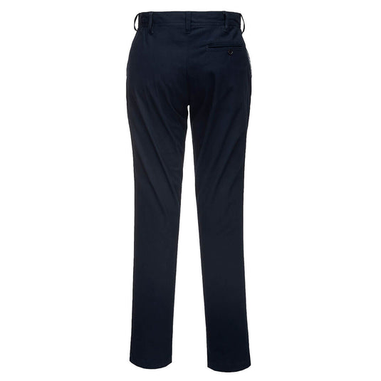 S232 - Pantalon Chino Slim Stretch extensible, Marine, vue de dos