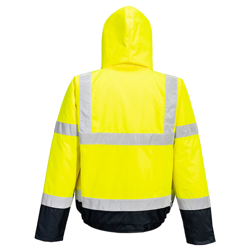 Chargez l'image dans la visionneuse de la galerie, S266 - Blouson HV bicolore, Jaune/Marine, vue de dos # Couleur_Jaune/Marine
