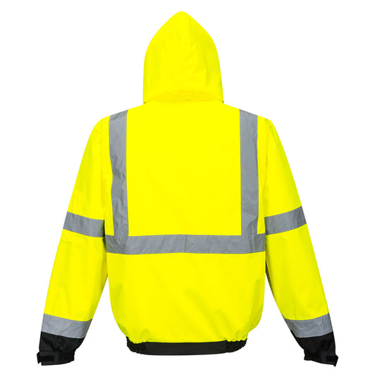 S365 - Blouson Haute Visibilité Premium 3 en 1, Jaune/Noir, vue de dos 