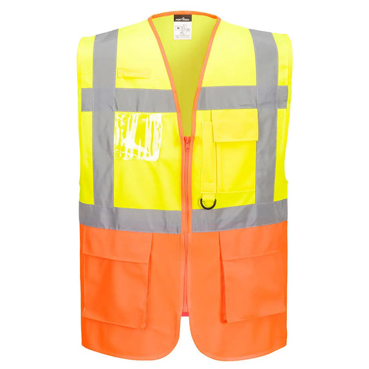 Gilet haute visibilité multipoches Executive Prague S376 - protection professionnelle bicolore