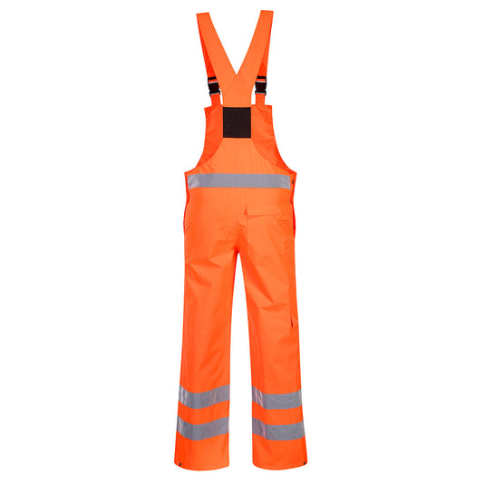 S388 - Cotte à bretelles Hi-Vis non doublée, Orange, vue de dos 