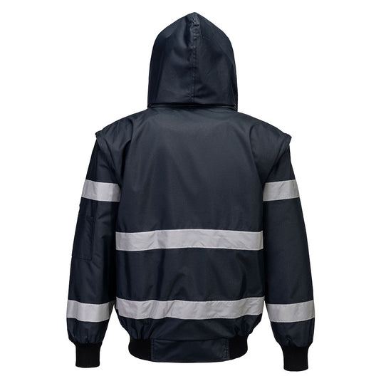 S435 - Blouson Bomber Iona 4-en-1, Marine, vue de dos