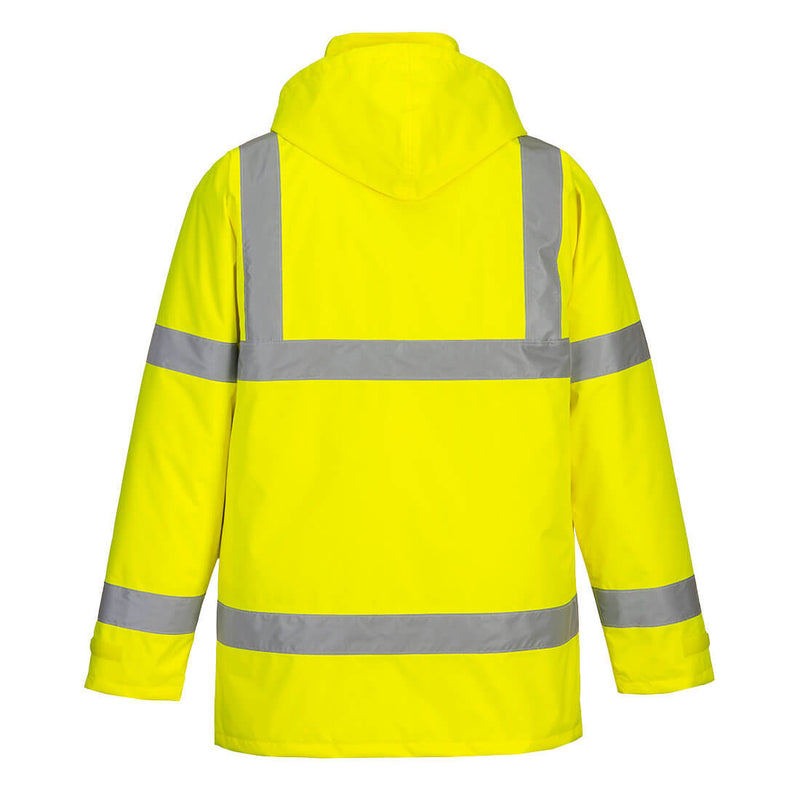 Chargez l'image dans la visionneuse de la galerie, S460 - Parka d'hiver Hi-Vis Traffic, Jaune, vue de dos # Couleur_Jaune
