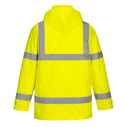 S460 - Parka d'hiver Hi-Vis Traffic, Jaune, vue de dos