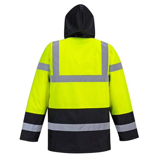 S466 - Parka HV Bicolore, Jaune/Noir, vue de dos