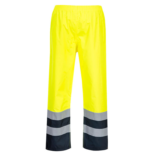 S486 - Pantalon Hi-Vis Bicolore, Jaune, vue de dos 