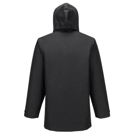 S523 - Parka Oban doublée polaire, Noir, vue de dos 