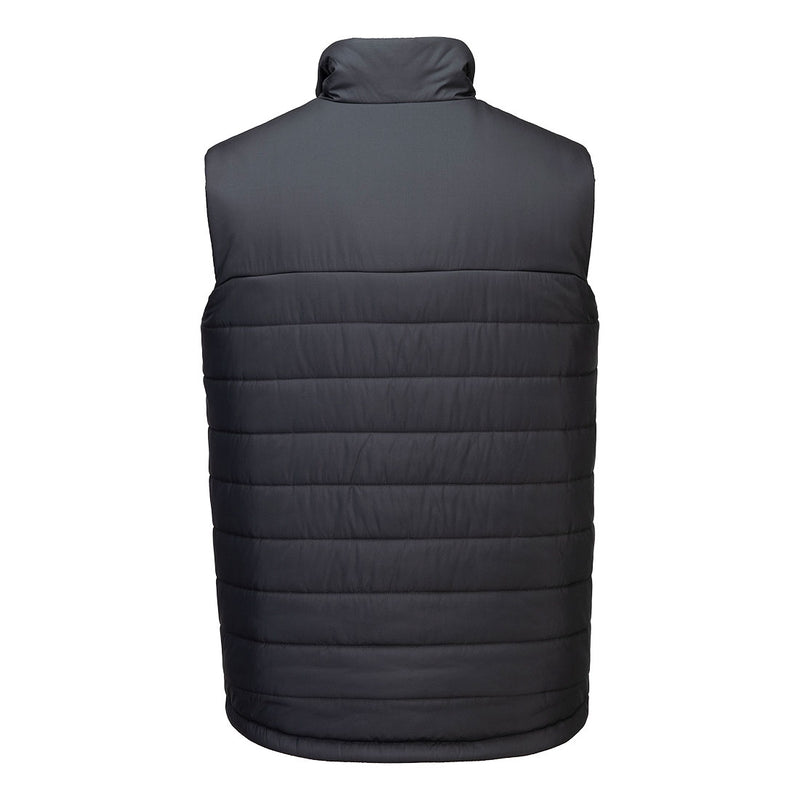 Chargez l'image dans la visionneuse de la galerie, S606 - Bodywarmer professionnel à baffles isolées, Gris Métal, vue de dos # Couleur_Gris Métal
