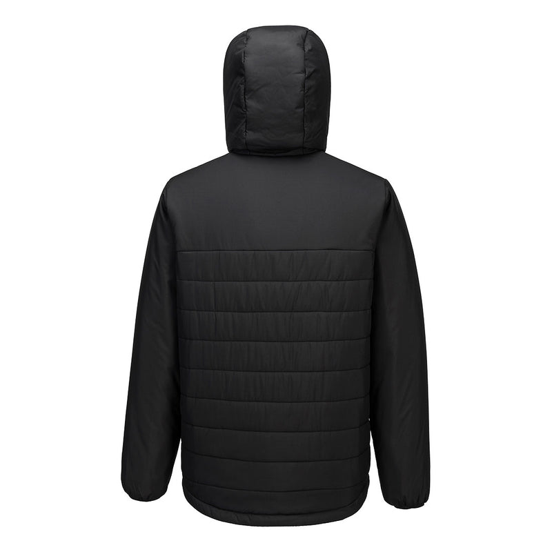 Chargez l'image dans la visionneuse de la galerie, S608 - Veste matelassée isolante à capuche Professional, Noir, vue de dos # Couleur_Noir
