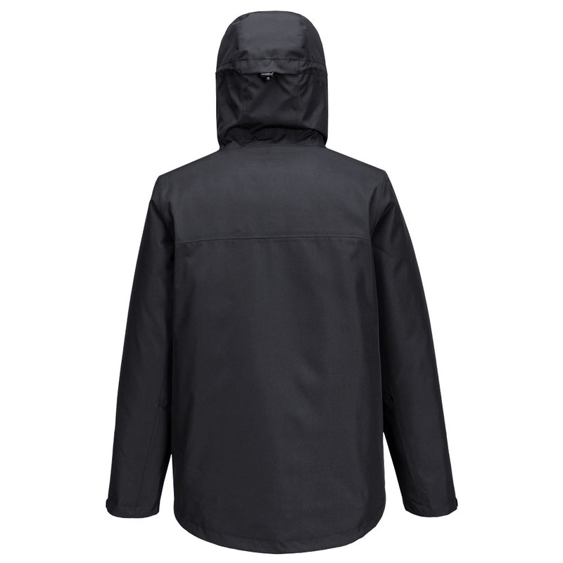 Chargez l'image dans la visionneuse de la galerie, S611-Parka Professionnelle, Noir, vue de dos # Couleur_Noir
