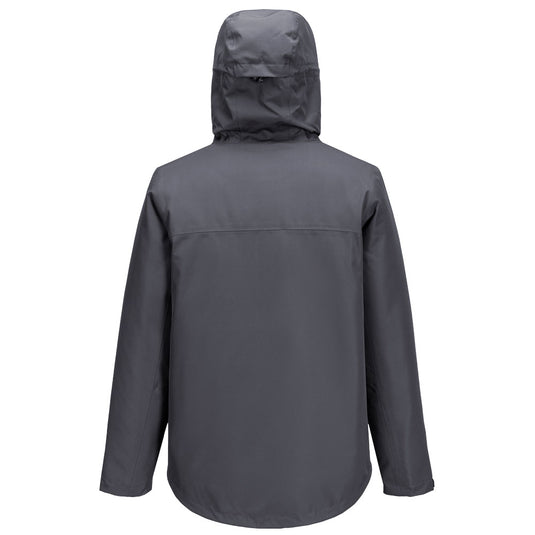 S611-Parka Professionnelle, Gris Métal, vue de dos
