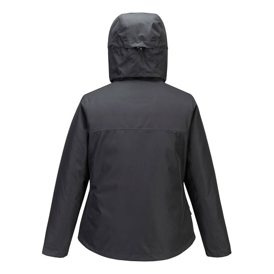 S612 - Parka femme Professional, Gris Métal, vue de dos