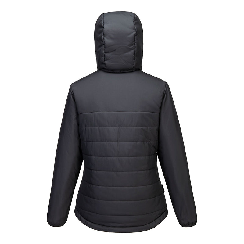 Chargez l'image dans la visionneuse de la galerie, S613 - Veste matelassée isolante à capuche femme Professional, Gris Métal, vue de dos # Couleur_Gris Métal
