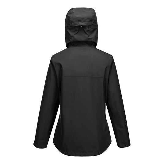 S614 - Veste de pluie femmes, Noir, vue de dos