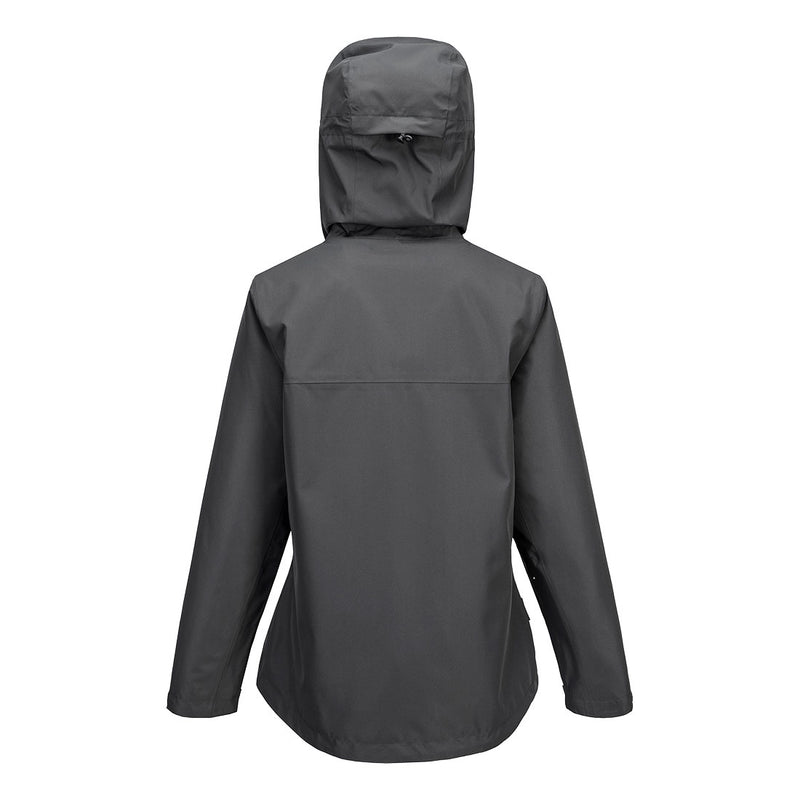 Chargez l'image dans la visionneuse de la galerie, S614 - Veste de pluie femmes, Gris Métal, vue de dos # Couleur_Gris Métal
