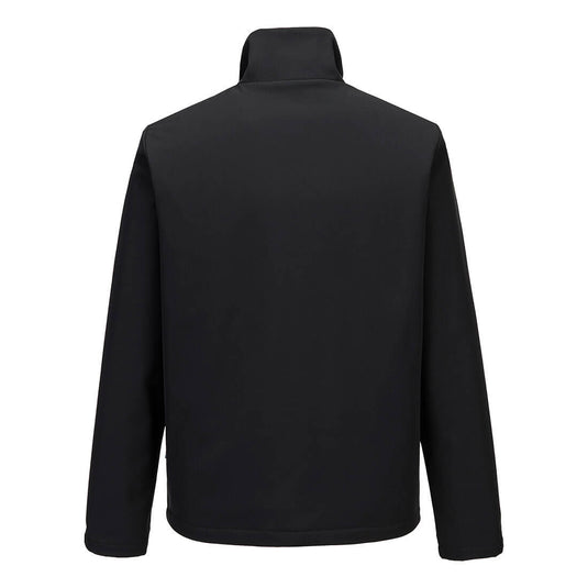 S647 - Veste Softshell Chauffante (3 couches), Noir, vue de dos