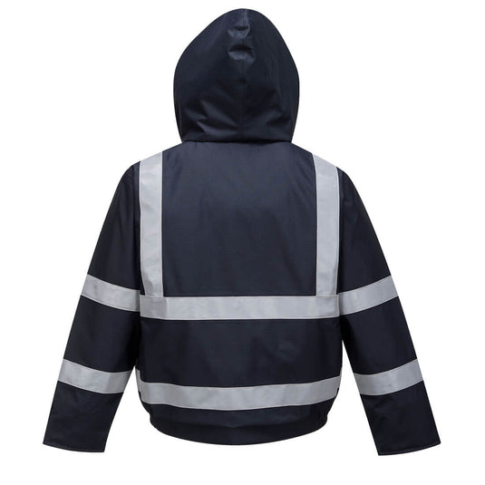 S783 - Blouson chaud Bizflame Pluie FR Multi Protection, Marine, vue de dos 