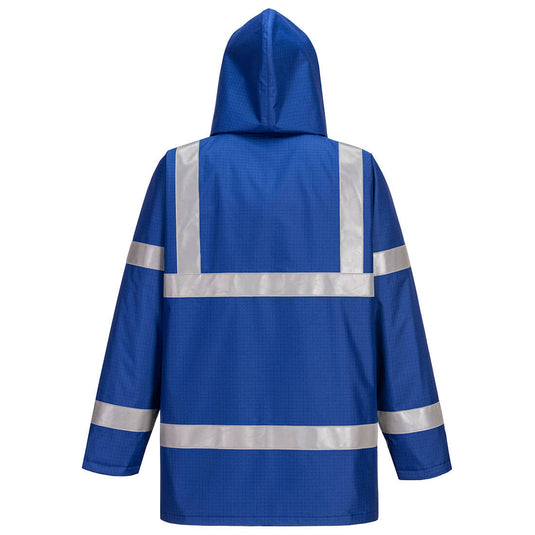 S785 - Parka FR anti-statique Bizflame, Bleu Royal, vue de dos