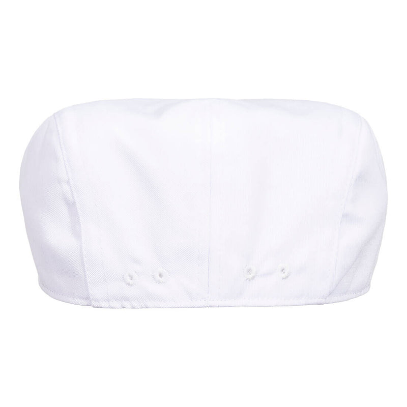 Chargez l'image dans la visionneuse de la galerie, S906 - Casquette plate de chef, Blanc, vue de dos # Couleur_Blanc
