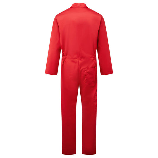 S999 - Combinaison Euro Work, Rouge, vue de dos