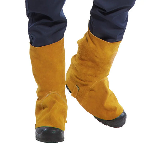 Guêtres cuir soudage SW32 - protection jambes soudeurs