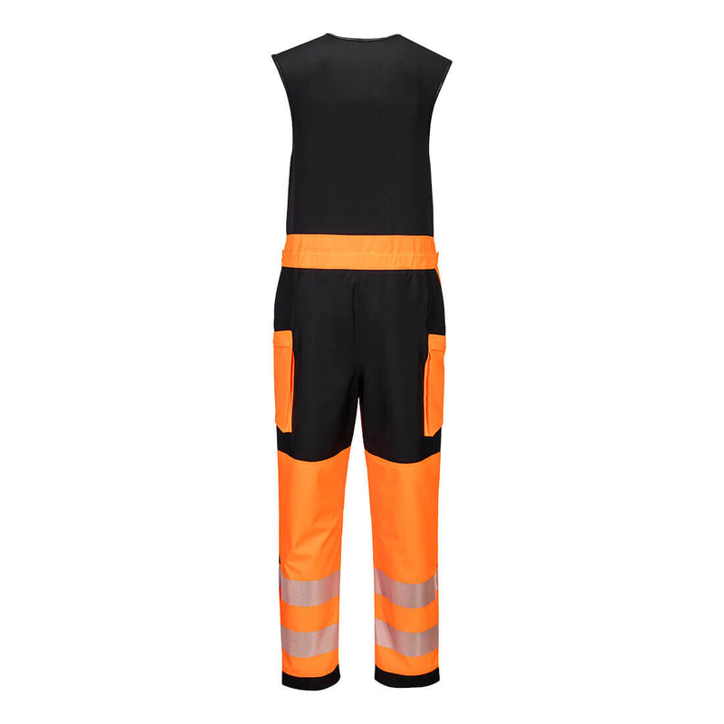 Chargez l'image dans la visionneuse de la galerie, T150-Salopette imperméable HV PW3 (3L), Orange/Noir, vue de dos # Couleur_Orange/Noir
