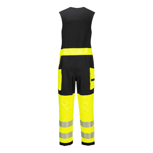 T150-Salopette imperméable HV PW3 (3L), Jaune/Noir, vue de dos