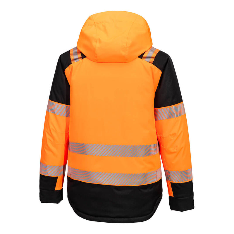 Chargez l'image dans la visionneuse de la galerie, T160-Parka HV PW3, Orange/Noir, vue de dos # Couleur_Orange/Noir
