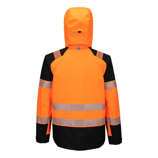 T166 - Veste de pluie HV PW3 (3L), Orange/Noir, vue de dos