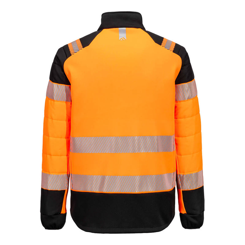 Chargez l'image dans la visionneuse de la galerie, T170-Veste hybride baffle HV PW3, Orange/Noir, vue de dos # Couleur_Orange/Noir
