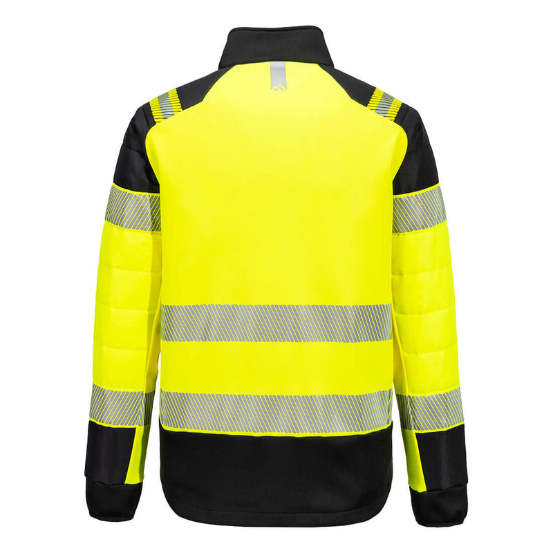 Chargez l'image dans la visionneuse de la galerie, T170-Veste hybride baffle HV PW3, Jaune/Noir, vue de dos # Couleur_Jaune/Noir
