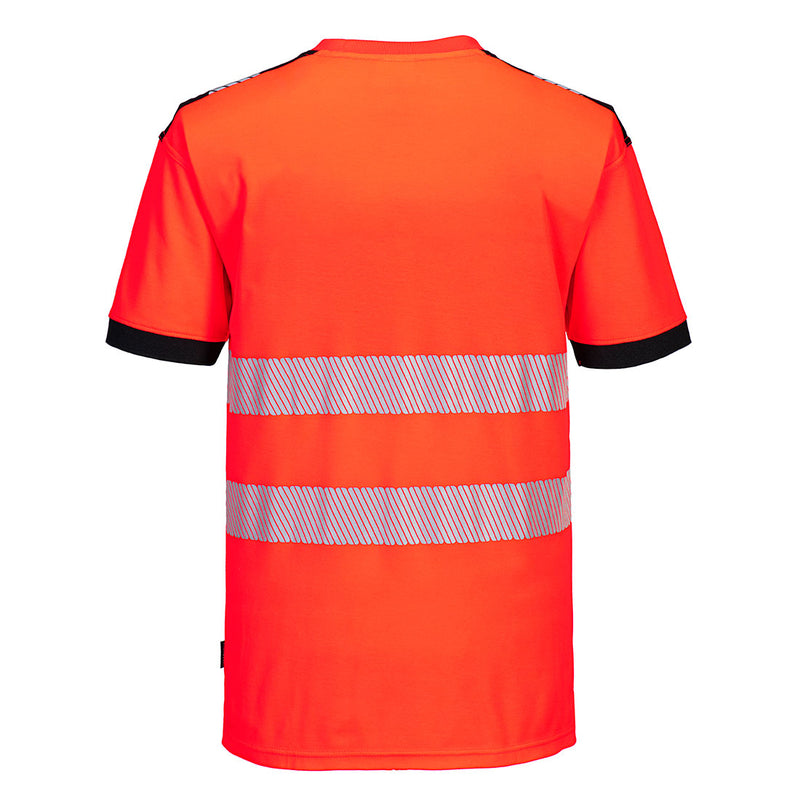 Chargez l'image dans la visionneuse de la galerie, T181 - T-Shirt HV PW3, Rouge/noir, vue de dos # Couleur_Rouge/noir
