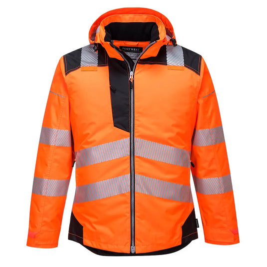 Parka haute visibilité T400YGYL - détails manchettes et poignets réglables