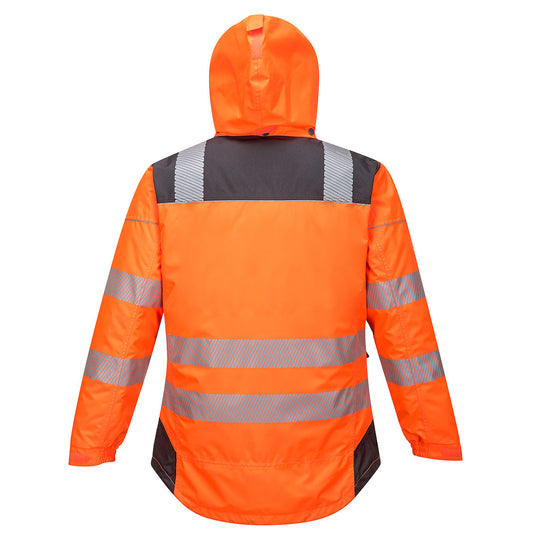 T400-Parka HV PW3, Orange/Gris, vue de dos