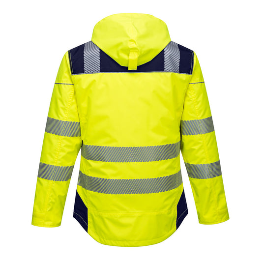 T400-Parka HV PW3, Jaune/Marine, vue de dos
