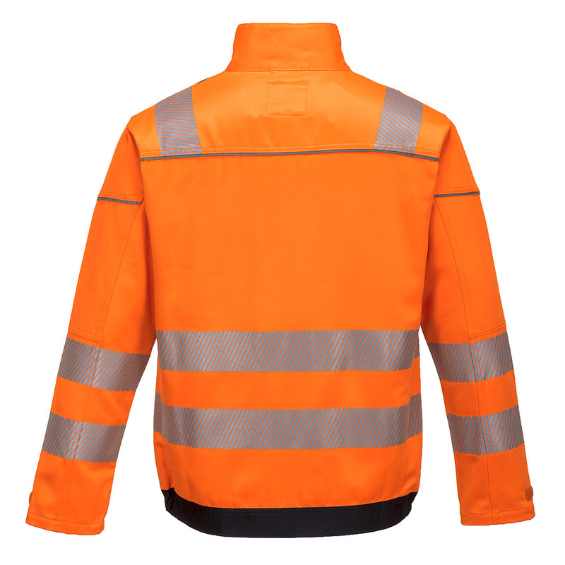 Chargez l'image dans la visionneuse de la galerie, T500-Veste HV PW3, Orange/Noir, vue de dos # Couleur_Orange/Noir
