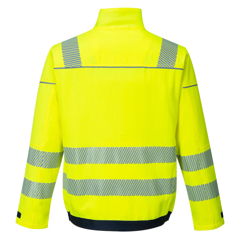 Chargez l'image dans la visionneuse de la galerie, T500-Veste HV PW3, Jaune/Marine, vue de dos # Couleur_Jaune/Marine
