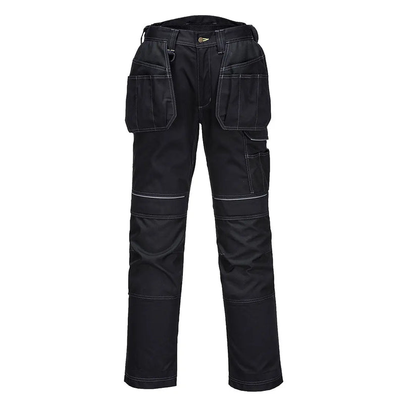 Chargez l'image dans la visionneuse de la galerie, Pantalon professionnel T602 - vue ensemble coloris gris zoom noir
