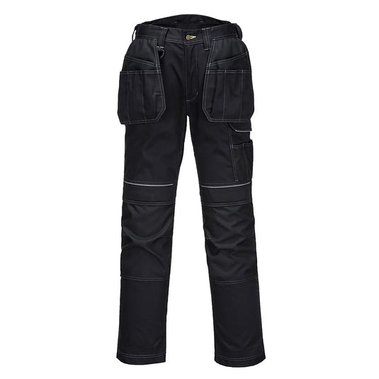Pantalon professionnel T602 - vue ensemble coloris gris zoom noir