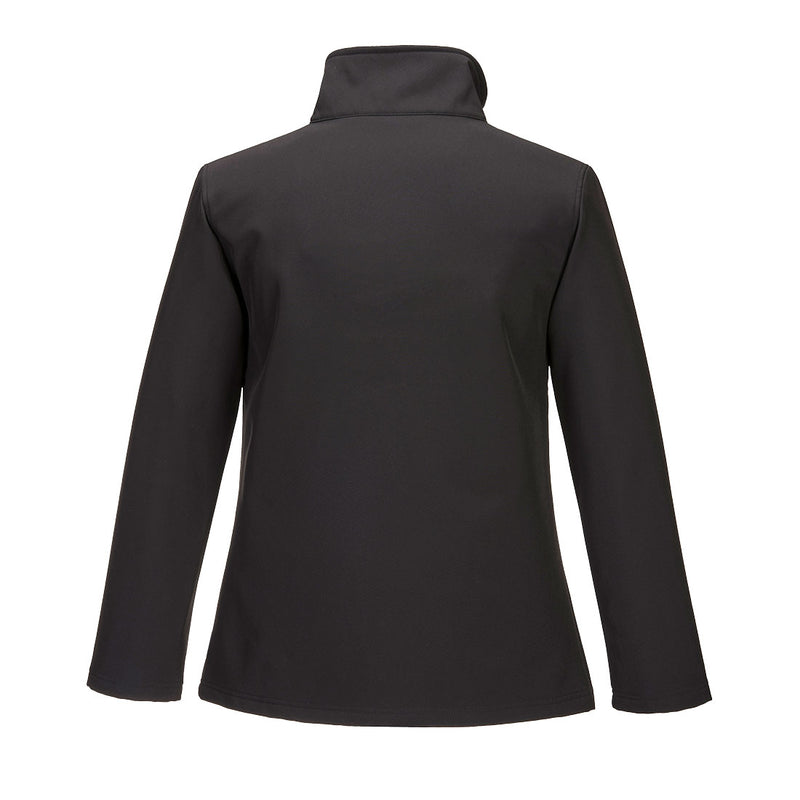 Chargez l'image dans la visionneuse de la galerie, TK21 - Softshell Print &amp; Promo femmes (2 couches), Noir, vue de dos # Couleur_Noir
