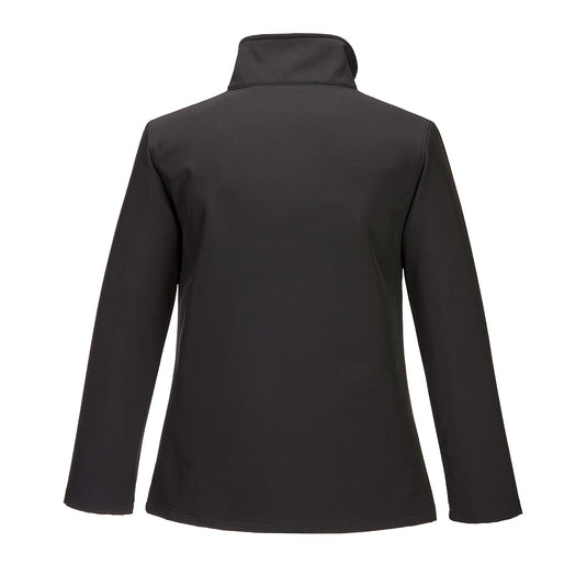 TK21 - Softshell Print & Promo femmes (2 couches), Noir, vue de dos