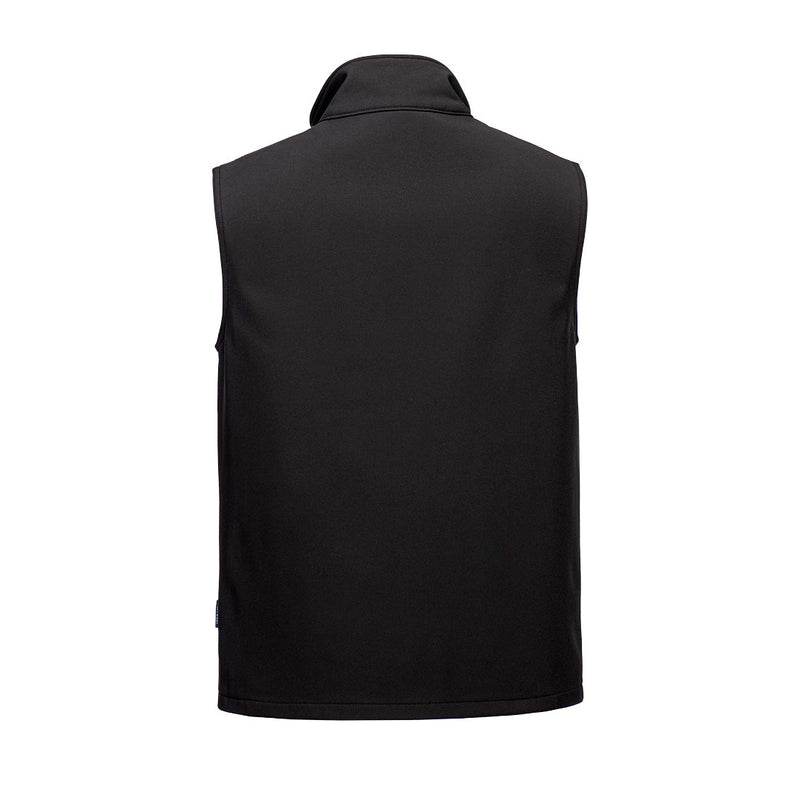 Chargez l'image dans la visionneuse de la galerie, TK22 - Gilet Softshell Print and Promo (2 couches), Noir, vue de dos # Couleur_Noir
