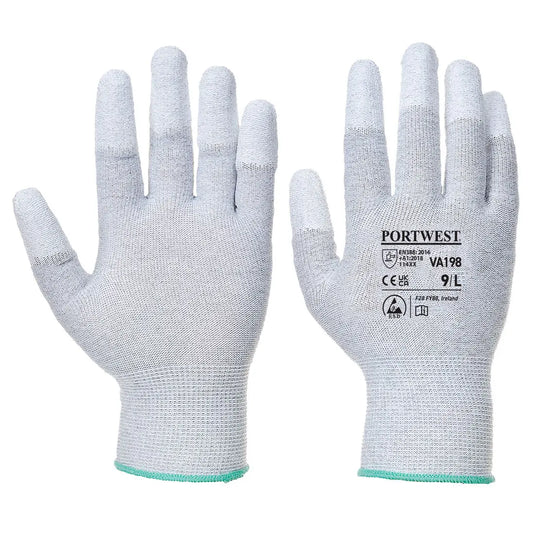 VA198-Gant Vending Fingertip antistatique enduit PU Epi-Protect