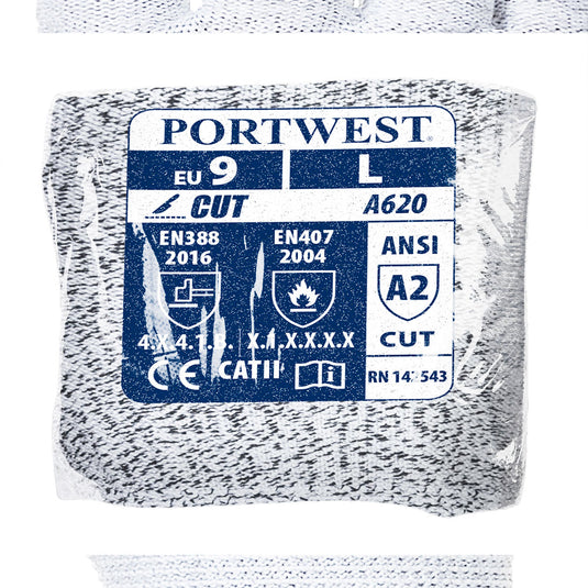 VA620 - Gant Vending Anti Coupure PU, Gris, vue de dos 